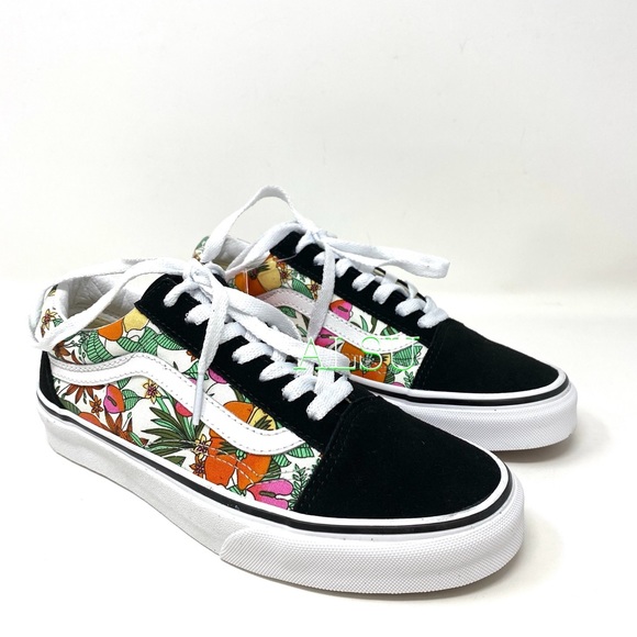 🌹 Sale 🌹 VANS Old Skool Multi Tropic Suede Canvas Women Size VN0A4U3BXF3 - Picture 2 of 9